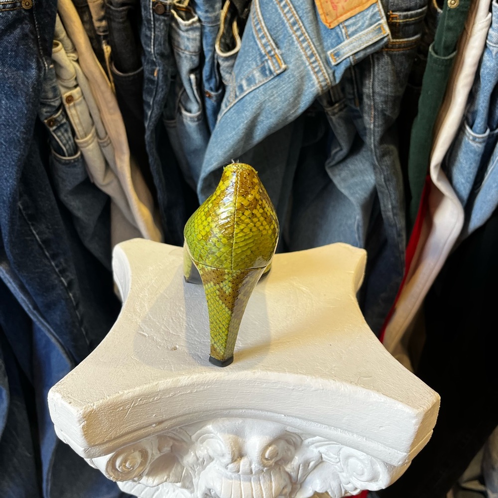 Vintage Charles Jourdan Python Pumps - image 4